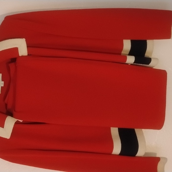 St. John Collection Red Suit Skirt Free Jacket Sz 2 - Picture 4 of 6